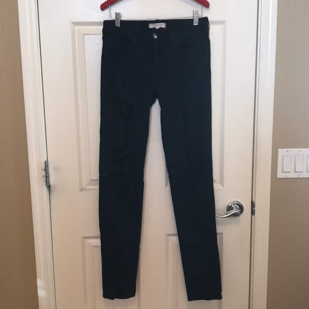 Forever 21 Ripped Black Denim Jeans